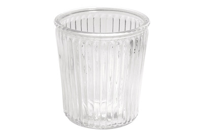 Image of Glas Vase , 13,5cm ø, 15cm, Rillen Optik bei JUMBO