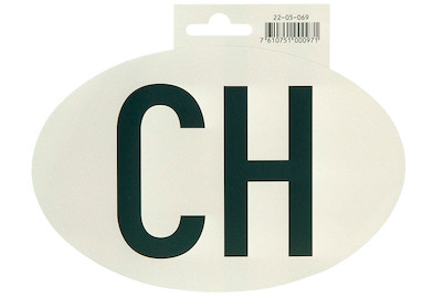 Image of PVC-Hoheitszeichen Vinyl, weiss glänzend, ablösbar, oval.