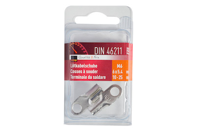 Image of Lötkabelschuhe Din46211 M6 6x5.4 10-25Qm bei JUMBO