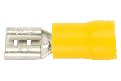 Image of Flachsteckhülse gelb 4.0-6.0Qmm 6.3x0.8 bei JUMBO