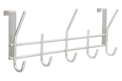Image of Siro Türgarderobe mit 5 Haken 2257 Edelstahl massiv Länge 340 mm bei JUMBO