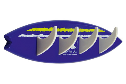 Image of Siro Hakenleiste Garderobe Surfboard H205 Kunststoff Blau Weiss Länge: 350 mm 4 Haken
