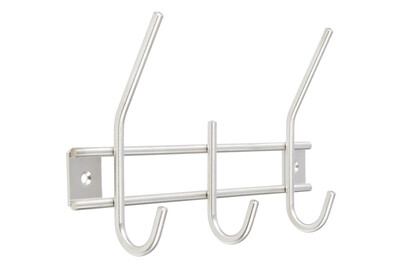 Image of Siro Hakenleiste Garderobe 2255 Edelstahl massiv Länge 220 mm 3 Haken bei JUMBO