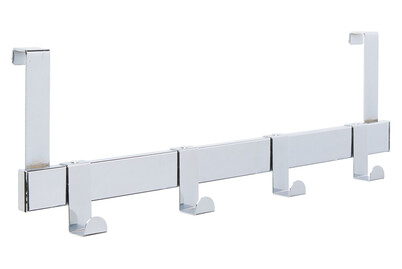 Image of Siro Türgarderobe mit 4 Haken 1443 Metall Chrom glänzend Länge 404 mm bei JUMBO