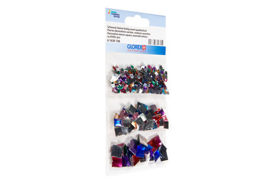 Image of Schmuck-Steine farbig assort. quadratisch ca. 450 St bei JUMBO