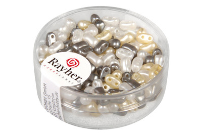 Image of Doppelloch-Rocailles Mix verwachst, 3x5mm, Dose 12g bei JUMBO