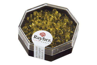 Image of Miyuki-Perle-Drop, 3,4mm ø, transp. m.Silbereinzug, Dose bei JUMBO