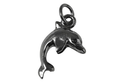 Image of Metall-Anhänger Delfin , 16mm, 16mm, Öse 2,5mm ø, lose bei JUMBO