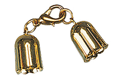 Image of Tulpenkappel mit Karabiner montiert 8 mm gold bei JUMBO