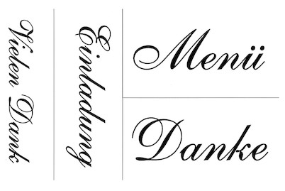 Image of Silikonstempel, klar, Danke, 7-7,5 cm, SB-Karte 4 Motive bei JUMBO