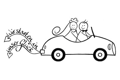 Image of Holz-Stempel Start ins Glück 5x11 cm bei JUMBO