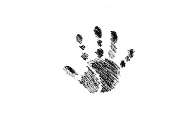 Image of H.- Stempel Hand links, 3,2cm ø bei JUMBO