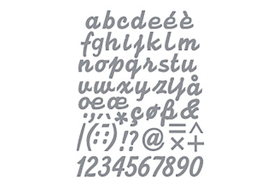 Image of Klebeschrift a-z, 10x23cm, Kleinbuchstaben