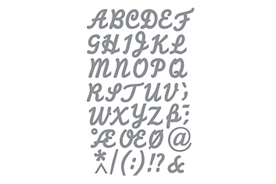 Image of Klebeschrift A-Z+Zeichen, 10x23cm bei JUMBO