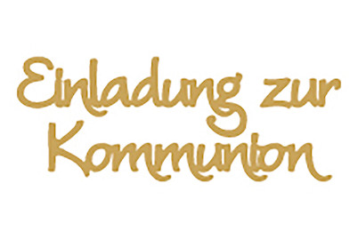 Image of Klebeschrift Einladung zur Kommunion , 10x23cm, Spiegelfolie