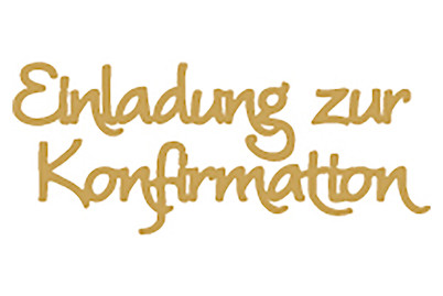 Image of Klebeschrift Einladung z. Konfirmation , 10x23cm, Spiegelfolie