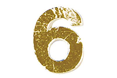 Image of Wachszahlen -6-, 9mm, SB-Btl 2Stück bei JUMBO