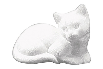 Image of Styropor-Katze liegend 14 cm