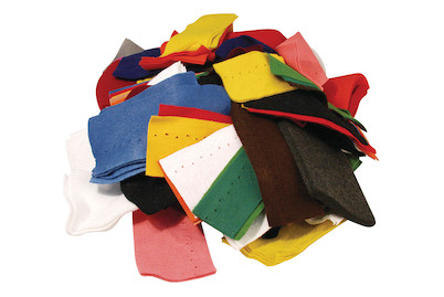 Image of Filzreste, Beutel 500 g, farblich sortiert bei JUMBO