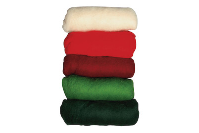 Image of Reine Schurwolle, Vlies, 5 Farben à 20g, Beutel 100g bei JUMBO