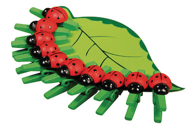 Image of Holz Klammern Marienkäfer, 2,5cm, SB-Btl 10Stück bei JUMBO