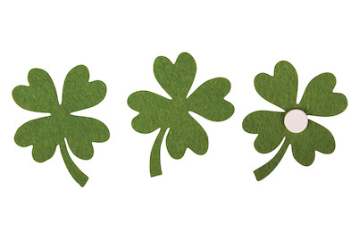 Image of Filz Streuteile Kleeblatt, 5,5cm, m.Klebepunkt, SB-Btl 8Stück bei JUMBO