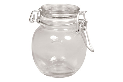 Image of Kippdeckelglas mini, 6,5cm ø, Höhe: 9cm, ø oben: 3,5cm (Öffnung) bei JUMBO