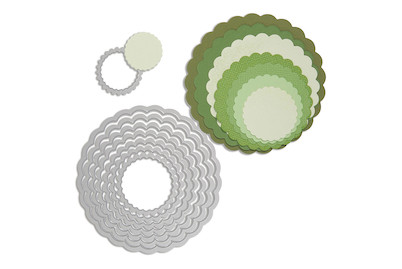 Image of Sizzix Framelits Schablonen-Set, Kreise m. Zierrand, SB-Blister 8Stück bei JUMBO