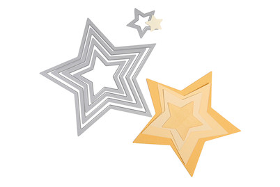 Image of Sizzix Framelits Schablonen-Set, Sterne, SB-Blister 5Stück bei JUMBO