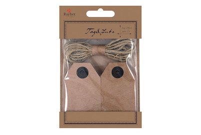 Image of Tags and Jute 4.5x7.5 cm 20 Stück