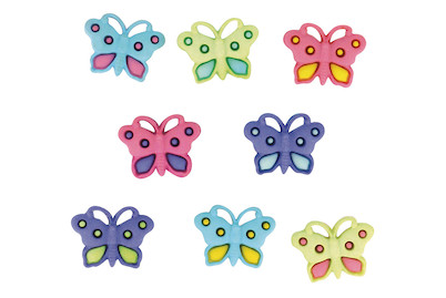 Image of Knöpfe - Schmetterlinge, 1,5cm, SB-Btl 8Stück bei JUMBO