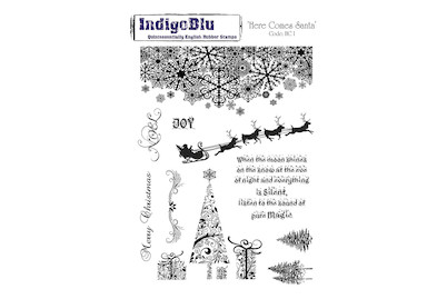 Image of Stempel A5 Here Comes Santa 200x140 mm bei JUMBO