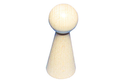 Image of Rohholz-Figurenkegel H 60 mm ø 23 mm bei JUMBO