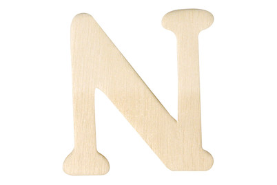 Image of Holz-Buchstaben N 4 cm