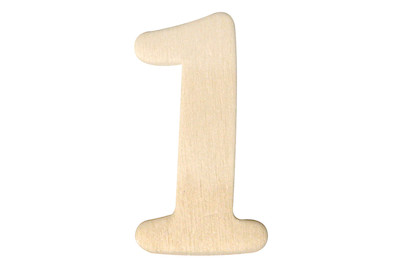 Image of Holz-Zahl 1, 4 cm bei JUMBO