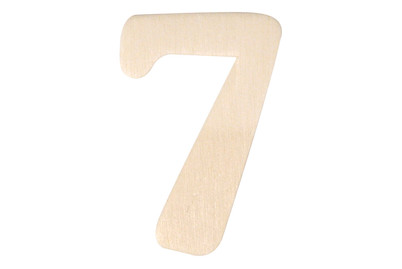 Image of Holz-Zahl 7, 4 cm bei JUMBO