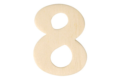 Image of Holz-Zahl 8, 4 cm bei JUMBO