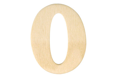 Image of Holz-Zahl 0, 4 cm bei JUMBO