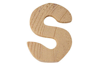 Image of Holzbuchstaben, 5x1cm, S bei JUMBO