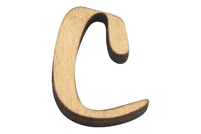 Image of Holz-Buchstabe C 2 cm