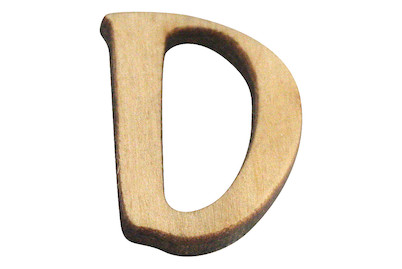 Image of Holz-Buchstabe D 2 cm