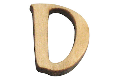 Image of Holz-Buchstabe D 2 cm bei JUMBO