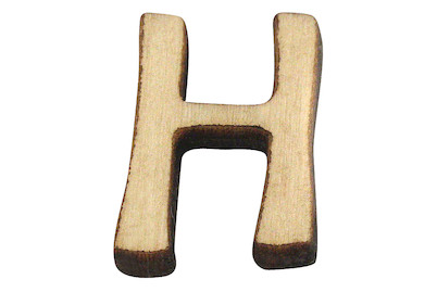Image of Holz-Buchstabe H 2 cm bei JUMBO