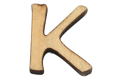 Image of Holz-Buchstabe K 2 cm bei JUMBO