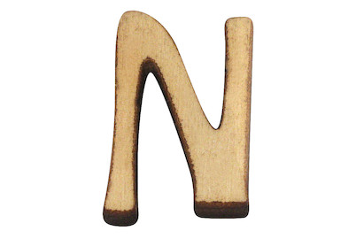 Image of Holz-Buchstabe N 2 cm