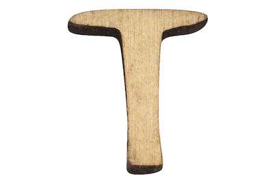 Image of Holz-Buchstabe T 2 cm