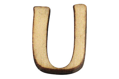 Image of Holz-Buchstabe U 2 cm bei JUMBO