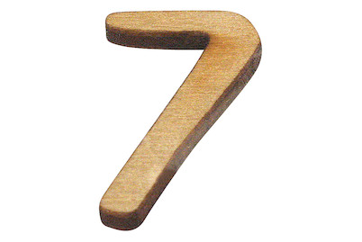 Image of Holz-Zahl 7 2 cm bei JUMBO