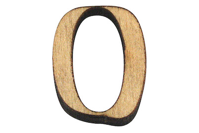 Image of Holz-Zahl 0 2 cm bei JUMBO