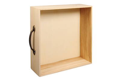 Image of Holz Rahmen Schublade FSC Mix Credit, 25x25x8cm, mit Aufhänger bei JUMBO